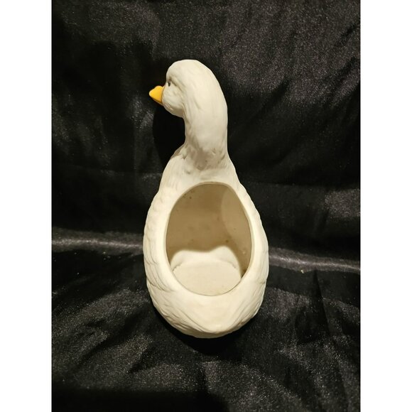 White Duck / Goose Planter Ceramic Bisque, 6" High, Country Farmhouse Charm - Picture 3 of 6